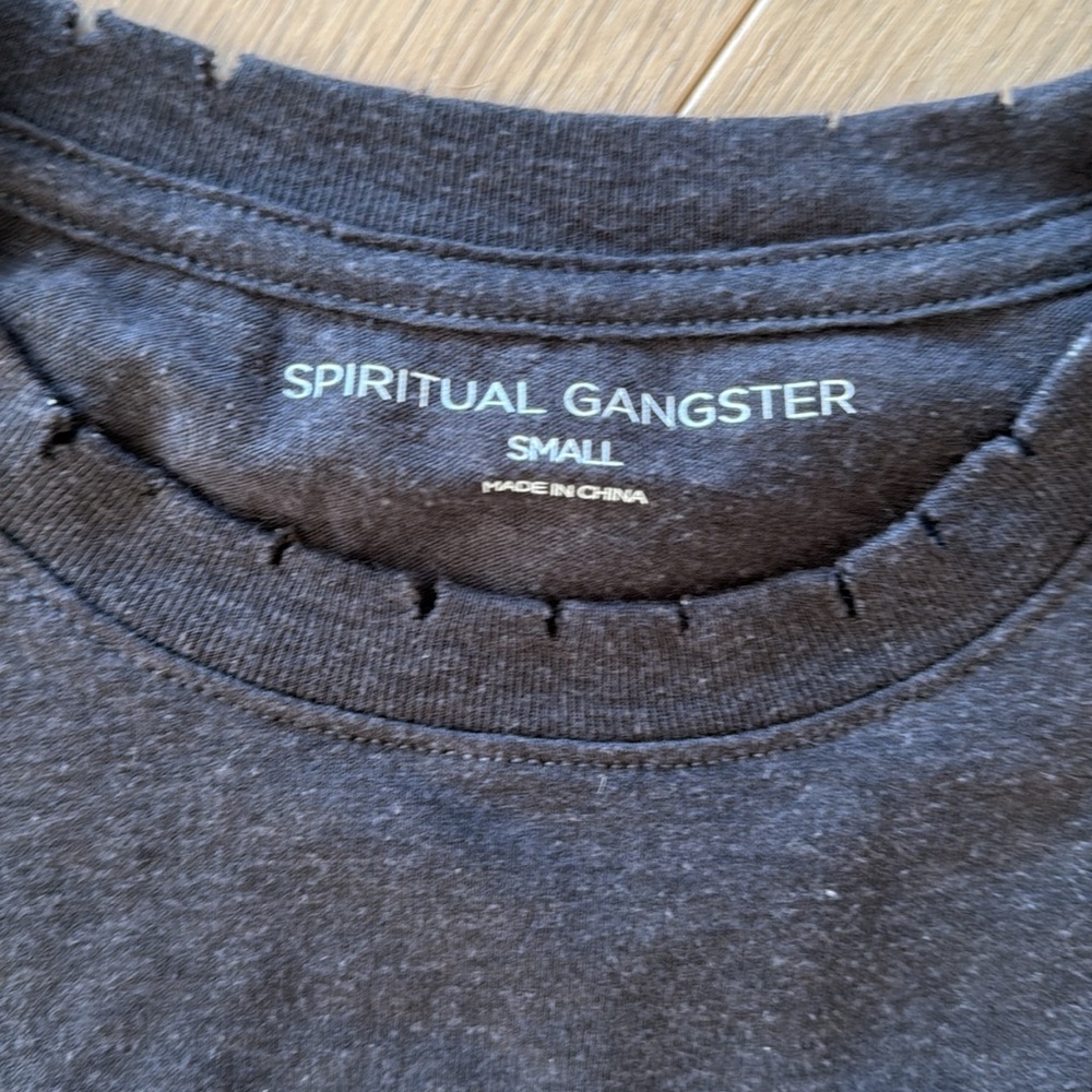 Spiritual Gangster Dark Gray Luna Tee Small - Picture 2 of 4